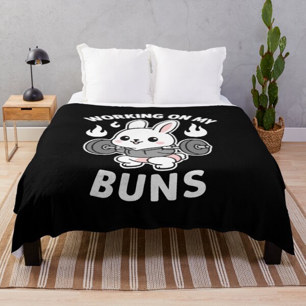 Item preview, Working On My Buns – Cute Gym Bunny Squat Pun designed and sold by chantastical.