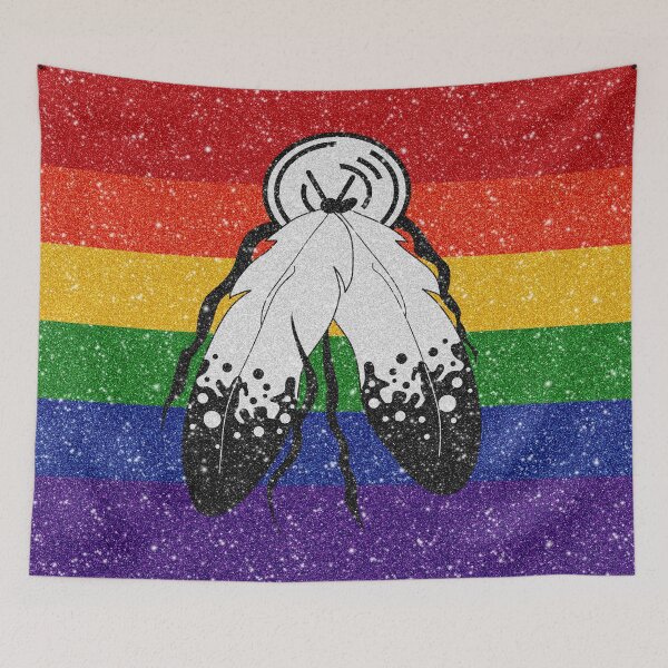 Item preview, Faux Glitter Two-Spirited Pride Flag Background designed and sold by LiveLoudGraphic.