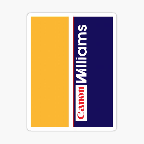 Item preview, Williams Retro Racing Stripe Art - Classic Team Colors | Vintage Motorsport designed and sold by Studio F1Grid.