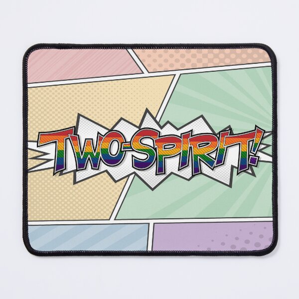 Item preview, Halftone Two-Spirited Pride Typography with Flag Background designed and sold by LiveLoudGraphic.