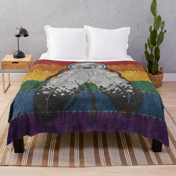 Item preview, Two-Spirited Denim Texture Flag designed and sold by LiveLoudGraphic.