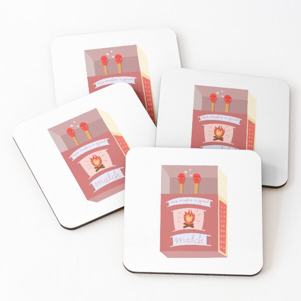 Item preview, Matchbox Romance: Two Matches in Love designed and sold by avellis illustrations.