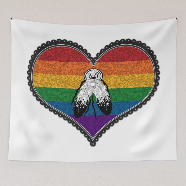 Item preview, Elegant Two-Spirited Pride Decorative Heart in Pride Flag Colors designed and sold by LiveLoudGraphic.