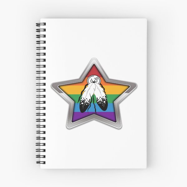 Item preview, Large Two-Spirited Pride Flag Colored Star with Chrome Frame. designed and sold by LiveLoudGraphic.