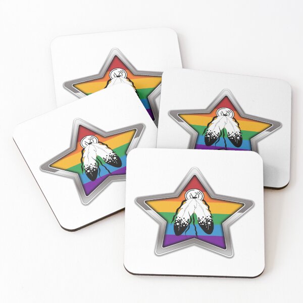 Item preview, Large Two-Spirited Pride Flag Colored Star with Chrome Frame. designed and sold by LiveLoudGraphic.