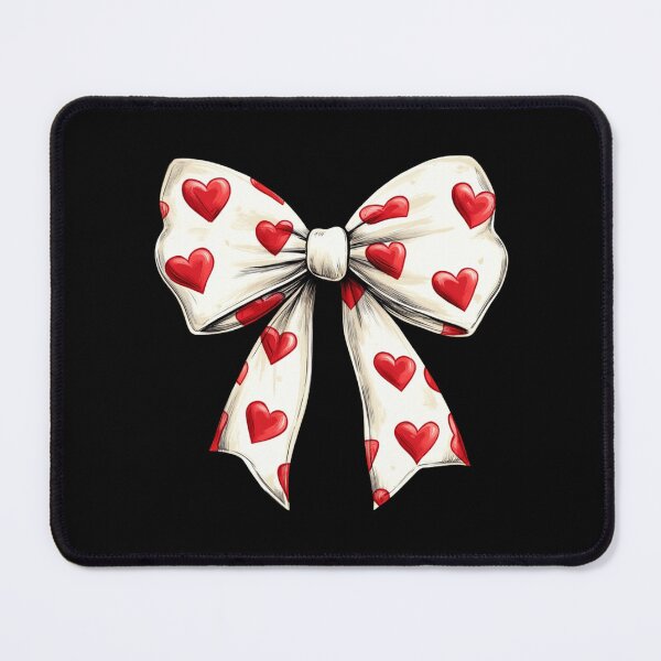 Item preview, Red Hearts on a White Bow designed and sold by HollywoodInked.