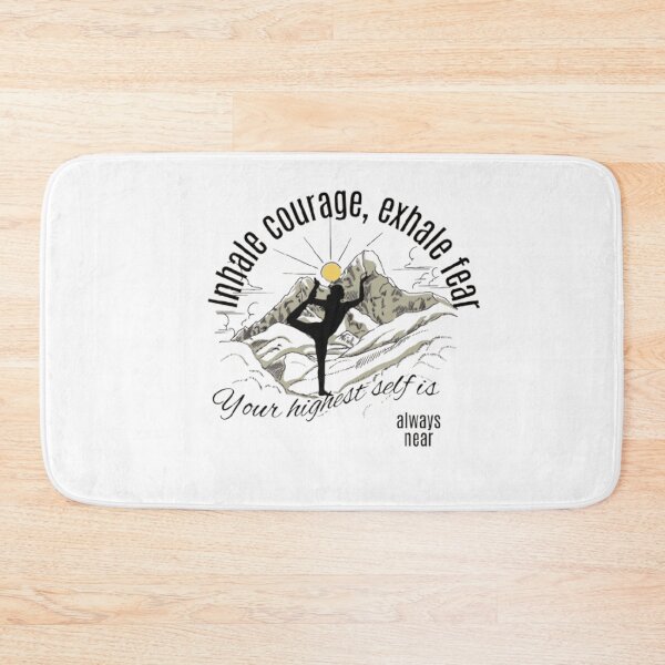 Item preview, Mindful Breathing – Inhale Courage, Exhale Fear Quote designed and sold by Ramanujan MN.