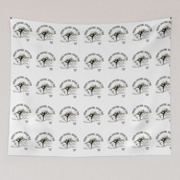Item preview, Mindful Breathing – Inhale Courage, Exhale Fear Quote designed and sold by Ramanujan MN.