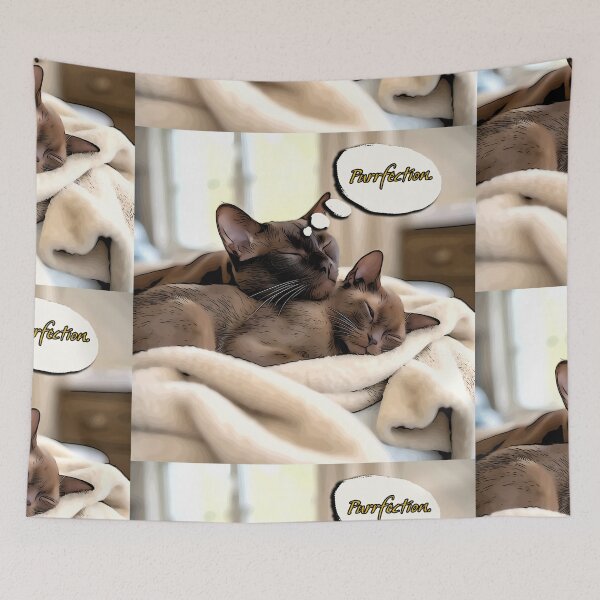 Aperçu de l'œuvre Purrfection – Adorables chats birmans câlins de style bande dessinée créée et vendue par Michael van der Hoorn.