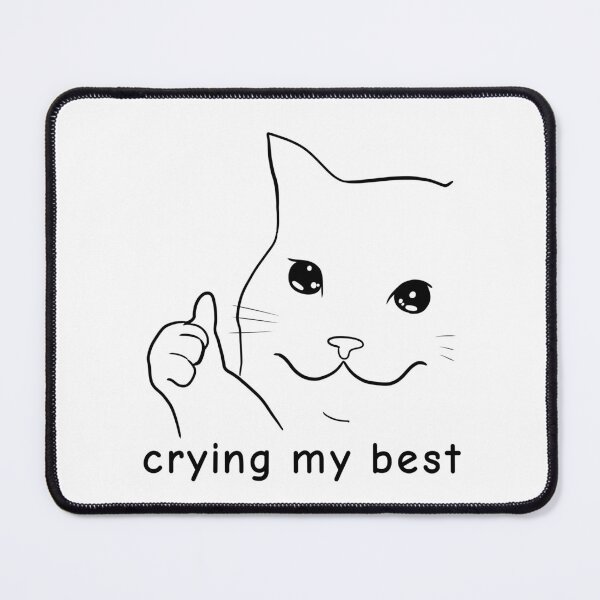 Item preview, Crying My Best - Doodle Cat 1 designed and sold by aurora-borealis.