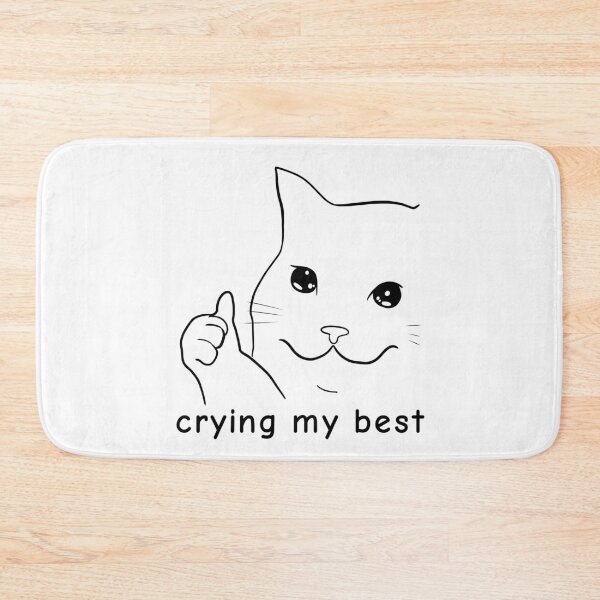 Item preview, Crying My Best - Doodle Cat 1 designed and sold by aurora-borealis.