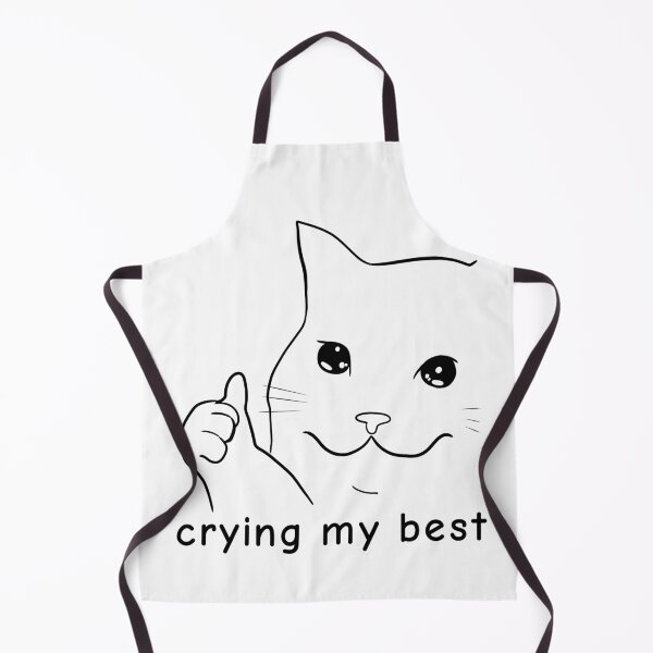 Item preview, Crying My Best - Doodle Cat 1 designed and sold by aurora-borealis.
