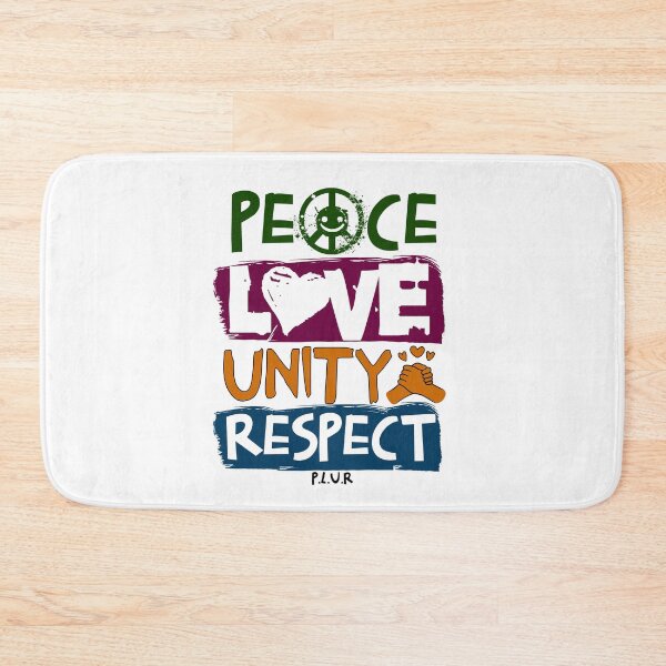 Aperçu de l'œuvre PLUR - Paix Amour Unité Respect 2 (noir/vert) créée et vendue par Discothreadz.