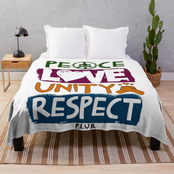 Item preview, PLUR  - Peace Love Unity Respect 2 (black/green) designed and sold by Discothreadz.