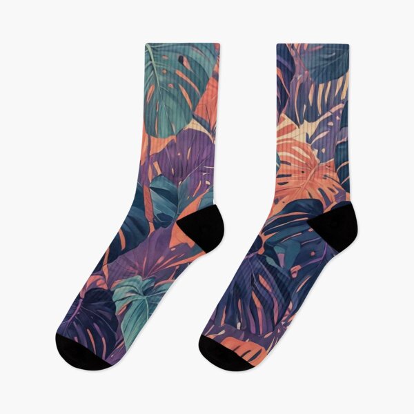 Item preview, Peach and Purple Monstera - Aesthetic Tropical Plants Foliage - Greenery - Fresh Dense Plants - Vegetation designed and sold by MyArt23.