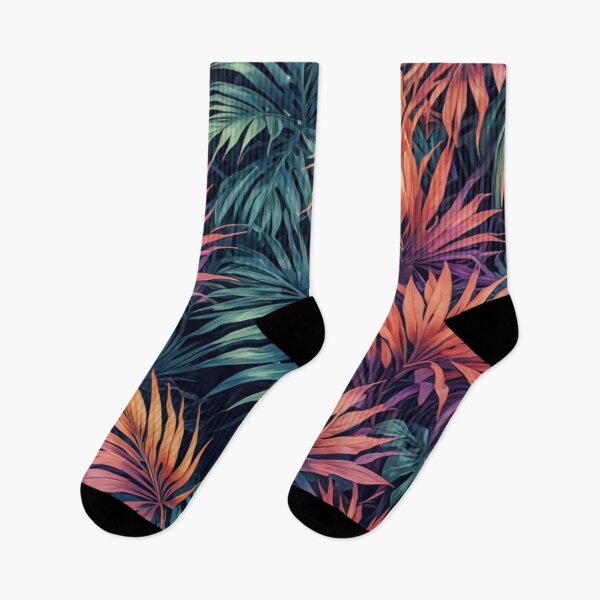 Item preview, Tropical Palm Leaves with Shades of Orange Peach, Purple and Pink - Aesthetic Tropical Plants Foliage - Greenery - Fresh Dense Plants - Vegetation designed and sold by MyArt23.