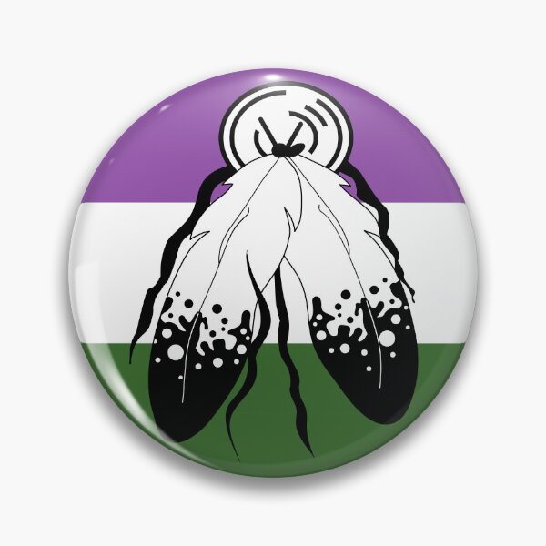 Item preview, Genderqueer Pride Flag Pattern with Two Spirited Feathers designed and sold by LiveLoudGraphic.