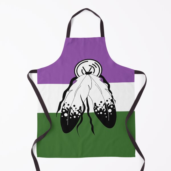 Item preview, Genderqueer Pride Flag Pattern with Two Spirited Feathers designed and sold by LiveLoudGraphic.