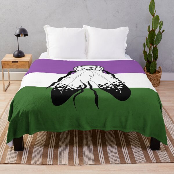 Item preview, Genderqueer Pride Flag Pattern with Two Spirited Feathers designed and sold by LiveLoudGraphic.