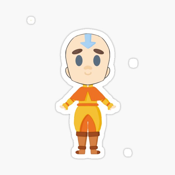 Vista previa del artículo con la obra «Chibi Aang», diseñado y vendido por RandN2721.