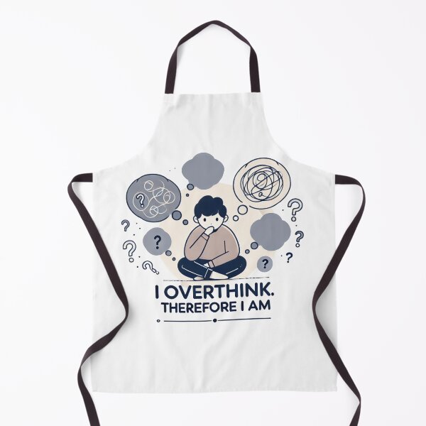 Item preview, I Overthink, Therefore I Am – Deep Thinker Design designed and sold by LaserKey.