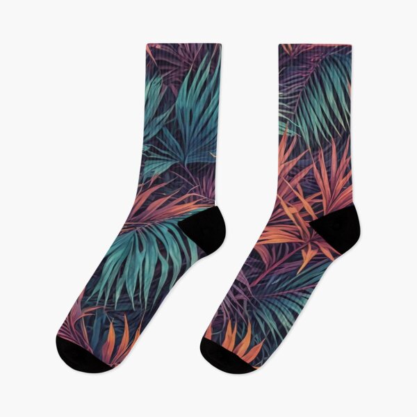 Item preview, Tropical Palm Leaves with Shades of Orange Peach, Purple and Pink - Aesthetic Tropical Plants Foliage - Greenery - Fresh Dense Plants - Vegetation designed and sold by MyArt23.
