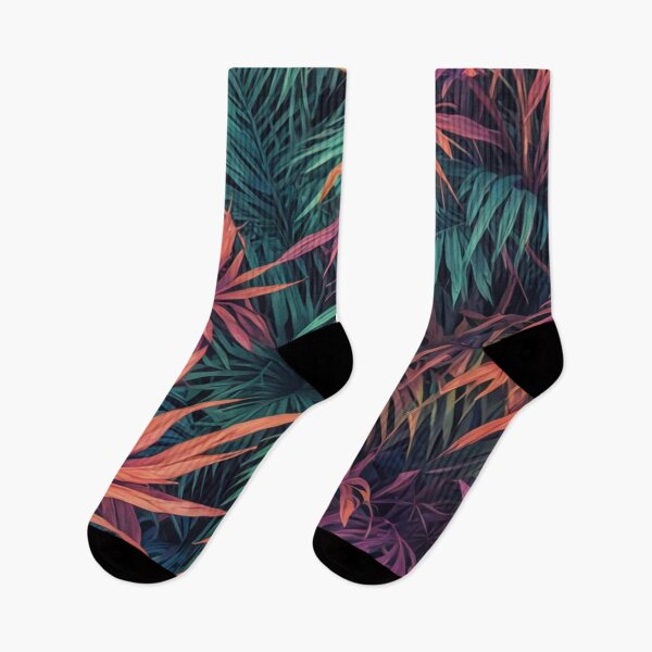 Item preview, Tropical Palm Leaves with Shades of Orange Peach, Purple and Pink - Aesthetic Tropical Plants Foliage - Greenery - Fresh Dense Plants - Vegetation designed and sold by MyArt23.