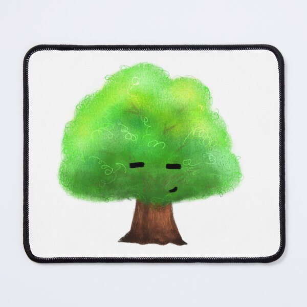 Item preview, Messy crayon tree character smiling illustration designed and sold by CuteLemon00.