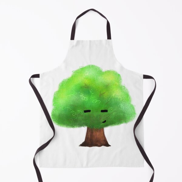 Item preview, Messy crayon tree character smiling illustration designed and sold by CuteLemon00.