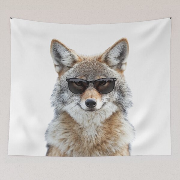 Item preview, Funny cool Coyote wearing sunglasses designed and sold by LazyOwlStore.