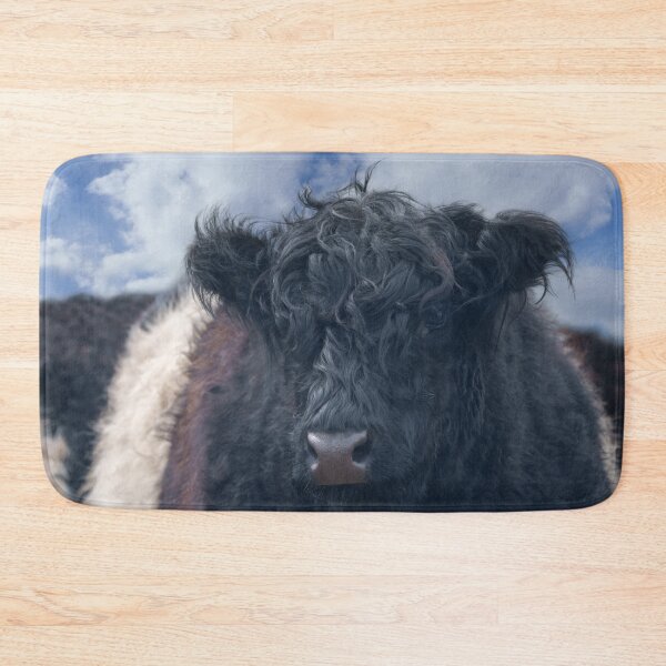 Item preview, Black and White Belted Galloway Cow Close-Up designed and sold by rawshutterbug.