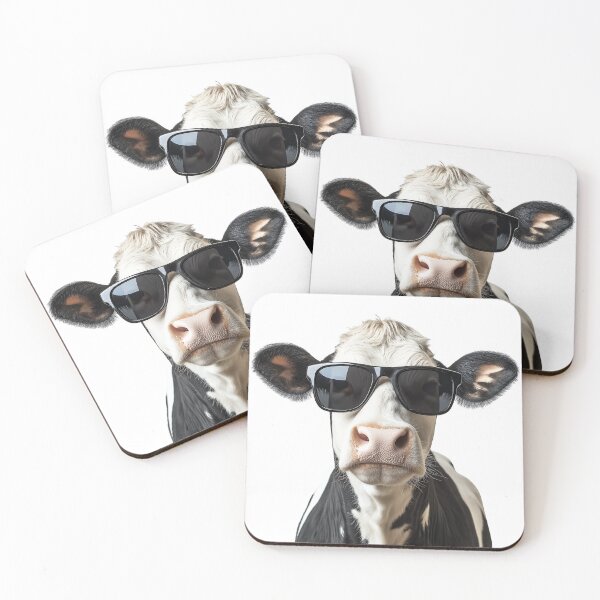 Item preview, Funny cool Dairy Cow wearing sunglasses designed and sold by LazyOwlStore.