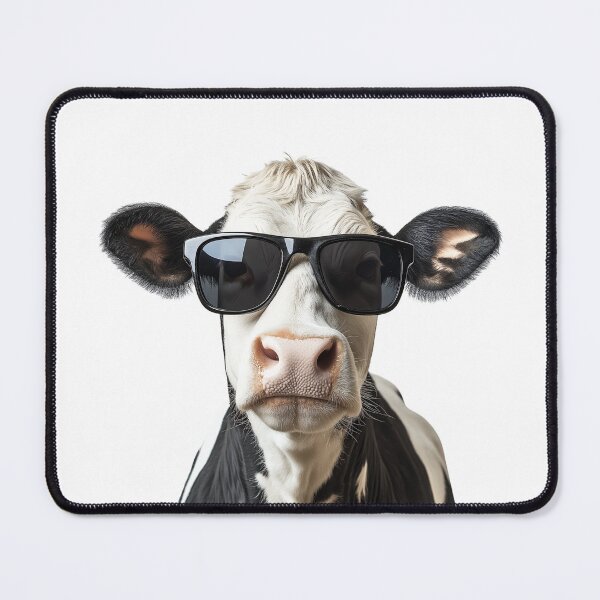 Item preview, Funny cool Dairy Cow wearing sunglasses designed and sold by LazyOwlStore.