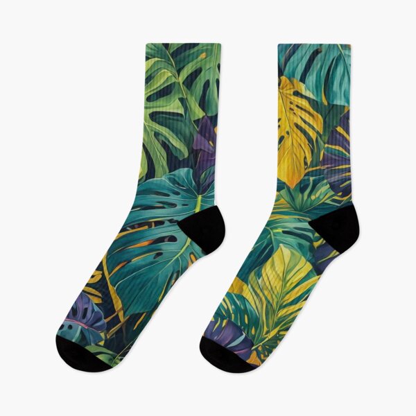 Item preview, Purple Yellow Green Monstera Leaf - Aesthetic Tropical Plants Foliage - Greenery - Fresh Dense Plants - Vegetation designed and sold by MyArt23.