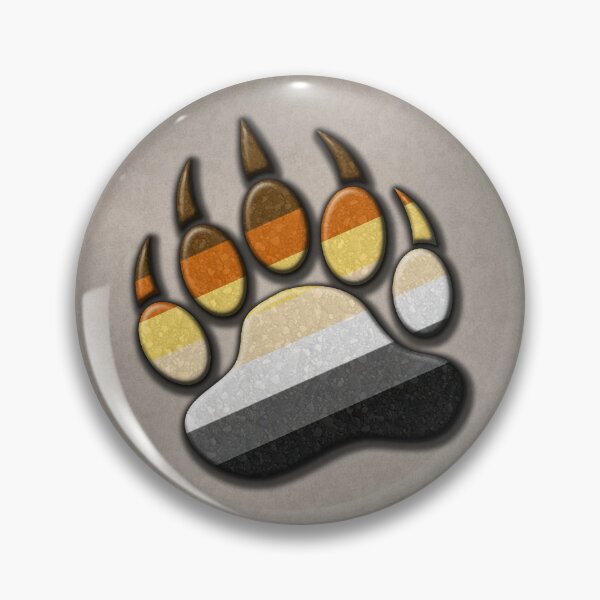 Item preview, Gay Bear Pride Flag Colored Paw Symbol designed and sold by LiveLoudGraphic.