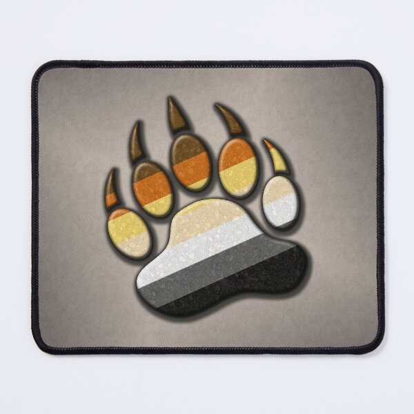 Item preview, Gay Bear Pride Flag Colored Paw Symbol designed and sold by LiveLoudGraphic.
