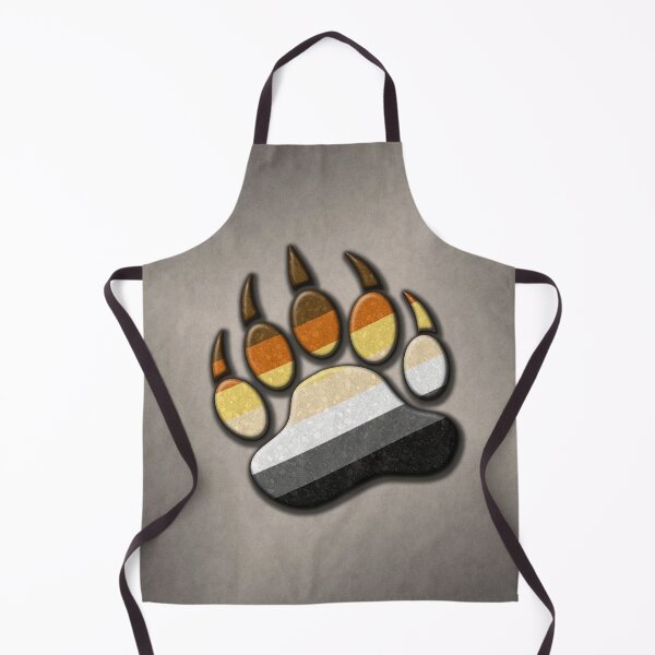 Item preview, Gay Bear Pride Flag Colored Paw Symbol designed and sold by LiveLoudGraphic.