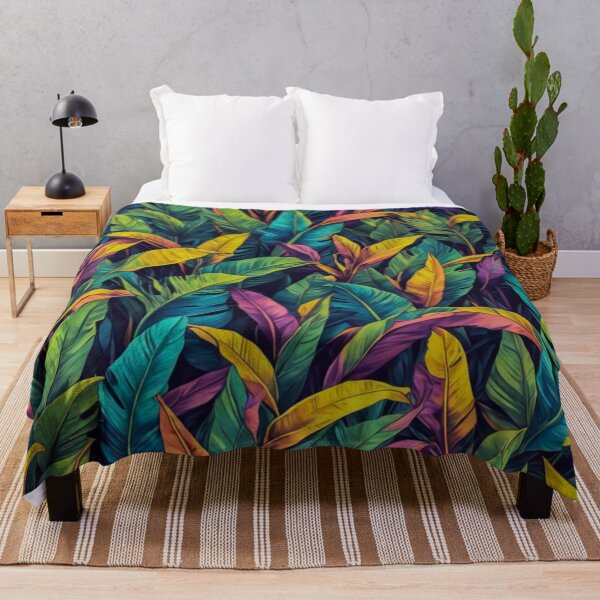 Item preview, Yellow Pink Leaves - Aesthetic Tropical Plants Foliage - Greenery - Fresh Dense Plants - Vegetation designed and sold by MyArt23.