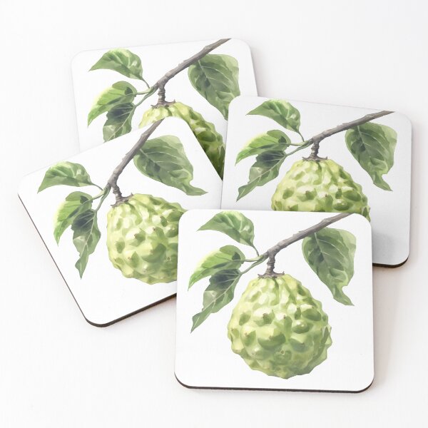 Item preview, Watercolor Cherimoya Still Life designed and sold by DurianDesignsS.