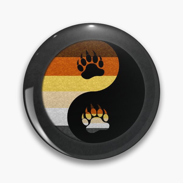 Item preview, Gay Bear Pride Yin and Yang Symbol in Pride Flag Colors designed and sold by LiveLoudGraphic.