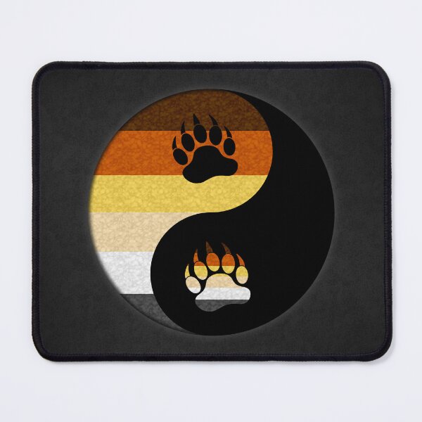 Item preview, Gay Bear Pride Yin and Yang Symbol in Pride Flag Colors designed and sold by LiveLoudGraphic.