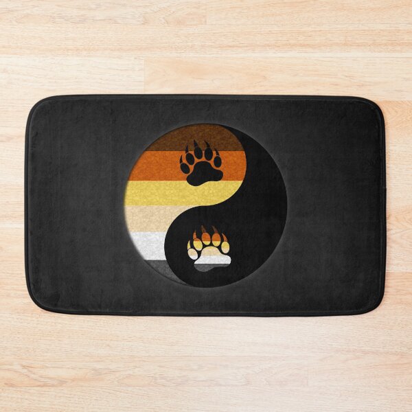 Item preview, Gay Bear Pride Yin and Yang Symbol in Pride Flag Colors designed and sold by LiveLoudGraphic.