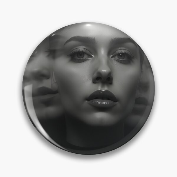 Item preview, Ethereal Illusions – A Surreal Black and White Portrait of a Woman with Multiple Overlapping Faces designed and sold by Nickyayee.