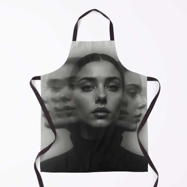 Item preview, Ethereal Illusions – A Surreal Black and White Portrait of a Woman with Multiple Overlapping Faces designed and sold by Nickyayee.