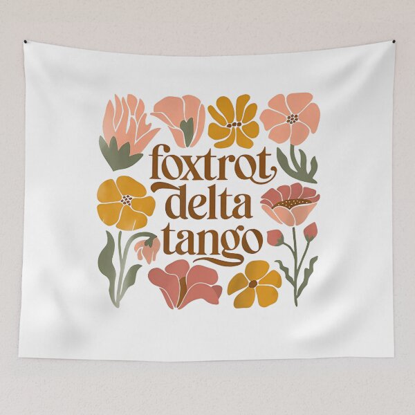 Item preview, Foxtrots Deltas Tangos Boho Floral designed and sold by Dreamy-Scenes.