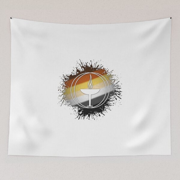 Item preview, Paint Splatter Gay Bear Pride Flag Unitarian Universalism Symbol designed and sold by LiveLoudGraphic.