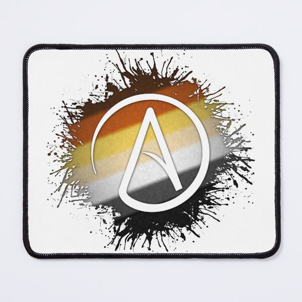 Item preview, Paint Splatter Gay Bear Pride Flag Atheist Symbol designed and sold by LiveLoudGraphic.