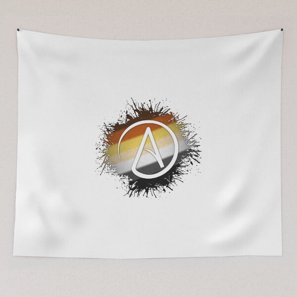 Item preview, Paint Splatter Gay Bear Pride Flag Atheist Symbol designed and sold by LiveLoudGraphic.