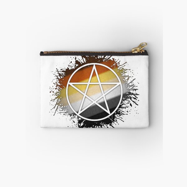 Item preview, Paint Splatter Gay Bear Pride Flag Pentacle Symbol designed and sold by LiveLoudGraphic.