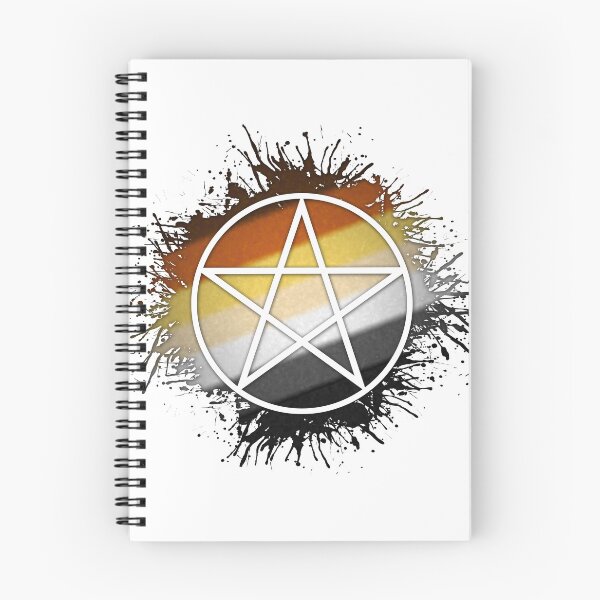 Item preview, Paint Splatter Gay Bear Pride Flag Pentacle Symbol designed and sold by LiveLoudGraphic.